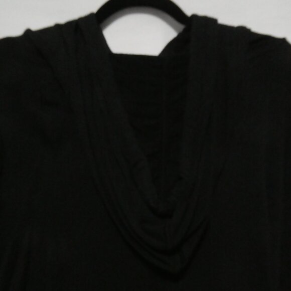 LOVE & LEGEND | 1X | Casual Black Hoodie | White Drawstrings | Bell Sleeves - Picture 13 of 16